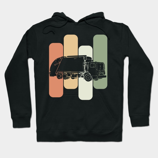 Vintage Garbage Truck Driver Trash Hoodie by DesignatedDesigner